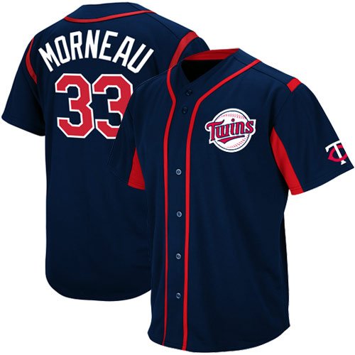 Majestic Justin Morneau Minnesota Twins Wind-Up Jersey - Navy Blue (Large)