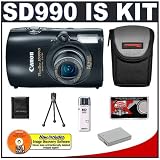 cheap Canon PowerShot SD990 IS 14.7MP Digital Camera with 3.7x Image Stabilized Zoom (Black) + NB-5L Battery + Cameta Bonus Accessory Kit