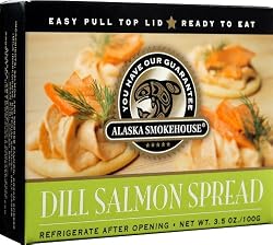 Alaska Smokehouse Dill Salmon Spread Serving  Design, 3.5 Ounce Boxes (Pack of 6)
