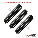 PayandPack 15' x 4 3/16' MBP 94011 BBQ Barbeque Barbecue Replacement Gas Grill Porcelain Steel Heat Plate Shield Tent Diffuser Deflector for Centro, Charbroil, Costco, Thermos, Lowes Model Grills