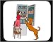 Mouse Pad with body, individuals, feeding, individual, humans, fridge, woman, person, dog, human, persons, people, hunger