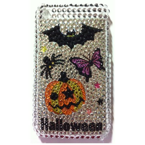 Halloween Crystal Diamond Bling Rhinestone Protector Hard Skin Back Case Phone Cover for iPhone 3G/3GS