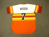 CRAIG BIGGIO Houston Astros Majestic Cooperstown Home Throwback Baseball Jersey, LARGE