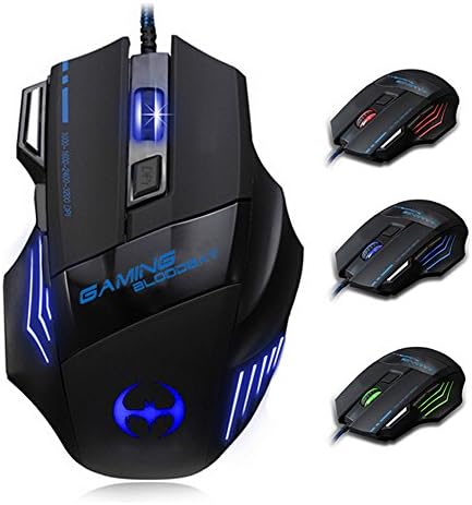 Mouse,Gtopin® 3200 DPI Adjustable Ergonomic Wired Mouse Optical USB Wired Gaming Mouse Office Mouse Home Mouse for PC Apple Mac Laptop Notebook Tablet Windows,7 Colorful Lighting,7 Buttons