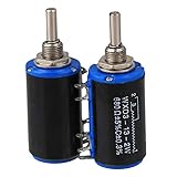 Yibuy 2PCS WXD3-13Precision Multi-Turn Linear ポテンショメーター Slide Rheostat