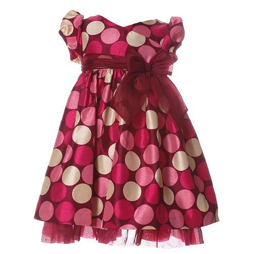 Baby Girls Clothes PINK DOT Christmas Dress Bonnie Jean Girl 12-24M