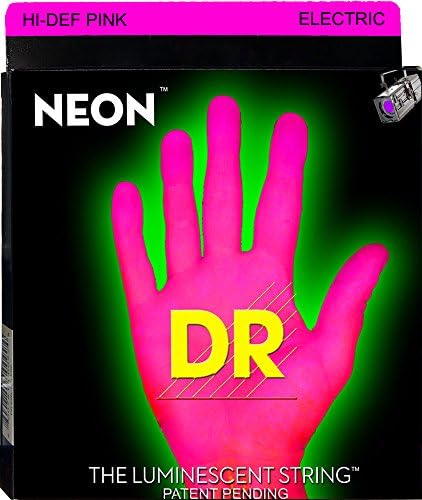 DR Neon Hi-Def Pink K3 Coated Electric Guitar String NPE-10 Medium [10-46]