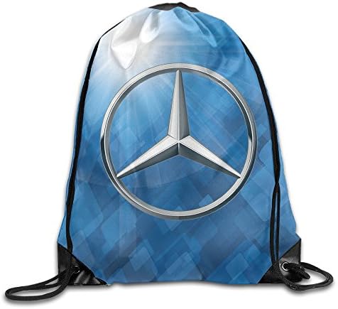 ZOENA Mercedes Benz Logo Durable Drawstring Pack Travel Valise Bag