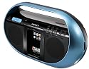 Scott i-SX 60 Tragbares Radio (CD-Player, UKW-/MW-Tuner, Dock, Ladegerät) für Apple iPhone und iPod blau