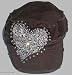 Dream Control Black Studded/Crystalled Heart Hat