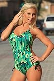 IMAGE OF A107 Neon Camo Slider 1-PC Size: 14 bathing suits women's