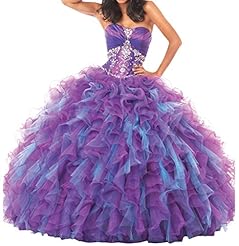 Junior Organza/Taffeta     Ball Gown Prom Dress/Quinceanera Dress  With Rhinestones and Ruffles