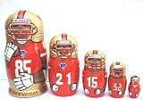 San Francisco 49ers NFL Football or any team Russian Nesting doll 5 pcs / 6 in