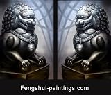 Foo Dogs Painting Feng Shui Wealth Painting Abstract Art 207