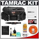 Tamrac 5608 Pro 8 Photo Digital SLR Camera Bag (Black) + Accessory Kit for Canon EOS 7D, 5D Mark II III, 60D, Rebel T3, T3i, Nikon D3100, D3200, D5100, D7000, D800, A35, A55, A57, A65, A77 Digital SLR Cameras
