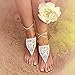 1 X Ivory crochet barefoot sandals/Nude shoes/Foot jewelry/Bridesmaid accessory/Yoga shoes/ Beach accessory/Beach wedding/Belly dance/Anklet