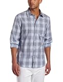 Michael Kors Mens Scully Check Bias Bound Placket Shirt