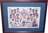 Autographed 1986 New York Mets World Series Champion Team Color Framed Litho - Framed MLB Photos, Plaques, and Collages
