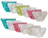 Fruit Of The Loom Girls 7-16 12 Pack Wardrobe Bikini