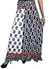 Womans Maxi Skirts Gypsy Black White Paisley Printed Cotton Peasant Long Skirt