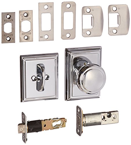 Schlage Lock Company F59AND625ADD Interior Pack Andover Interior Pack Knob Set with Single Cylinder Deadbolt and Decorative Addison Rose