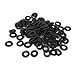 100pcs Spiral Elastic Hair Tie Bands Ponytail Holder - Black M