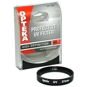 Opteka 37mm High Definition� UV (0) Ultra Violet Haze Multi-Coated Glass Filter