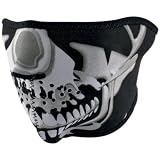 Zan Headgear Chrome Skull Mens Half Face Mask Cruiser Motorcycle Helmet Accessories One Size Fits Most 51 G2HYBX%2BL. SL160 Zan Headgear Chrome Skull Mens Half Face Mask Cruiser Motorcycle Helmet Accessories One Size Fits Most