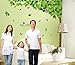SMJAITD BestGrew? Green Tree Garden Series Large Tree and Butterflies Wall Decals, Living Room Bedroom Removable Wall Stickers Murals