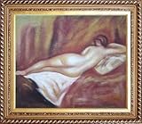 Portrait Woman Oil Painting 26.5 x 30.5 inches, with Exquisite Dark Gold Wood Frame