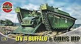 Airfix A02302 Buffalo Amphibian & Jeep 1:76 Scale Military Vehicle Series 2 Model Kit