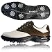 GreenJoys Saddle Golf Shoes - Size 7 - White/Taupe