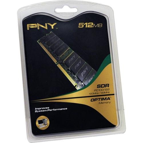 PNY OPTIMA 512MB  SDR 100/133 MHz PC100/PC133  Desktop DIMM Memory Module MD0512SSD-100/133