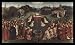 Jan van Eyck (Ghent altar altar of the Mystic Lamb, main board, Scene One: The Adoration of the Mystic Lamb) Black Wood-Mounted Art Poster Print - 13" X 19"