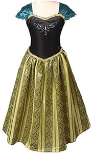 ReliBeauty Girls' Princess Elsa Fancy Dress Costume (3T, Anna)