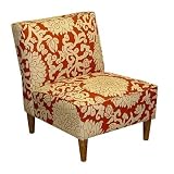 Skyline Furniture District 312 Armless Chair with Cone Leg in Athens Bittersweet Fabric