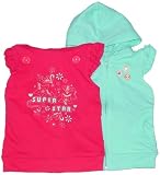 Toddler Girls' Hoodie with Ruffled Cap Sleeves and Superstar ScreenprintScreenprint