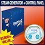 Steam Spa S-600 Sauna Steam Generator (150 Cubic Ft / 6kW) + Digital Control Panel Combo