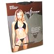 Leg Avenue Lycra Satin Bow Halter Bra and Gartered Thong Set