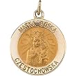 14K Yellow Gold Matka Boska Medal - 25.00mm
