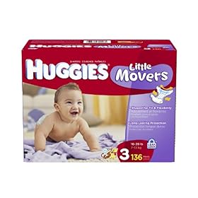 Huggies Little Movers Step 3 Giant Pack, 136 Count: Health &amp; Personal Care