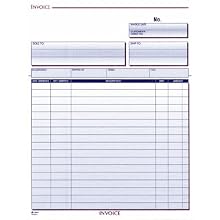 Adams Invoice Unit Set, 8.5 x 11.44 Inch, 2-Part, Carbonless, 50-Pack, White and Canary (NC2812-50)