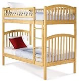 Twin Size Bunk Bed Natural Maple Finish