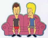Beavis And Butthead ~ Magnet ~ Sitting On Couch ~ Approx 6 x 4.5 Inches