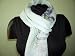 White and Green 100% Linen Printed Scarf