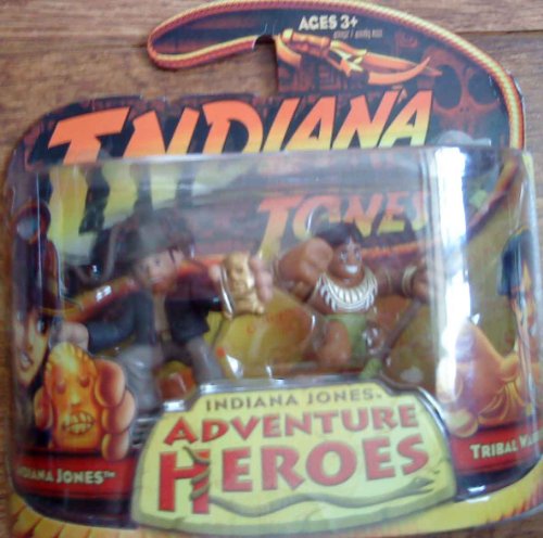 Indiana Jones Adventure Heroes - Indy With Idol And Tribe Warrior Bnib Picture