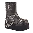 3 1/2 Inch Hot Gothic Ankle Boot With Detachable Chains Punk Boot