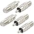 uxcell&reg; 5 Pcs F Type Female Jack to RCA Male Straight Adapter Connector