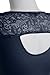 Women's V Neck Short Sleeve Lace Mesh Inset Top