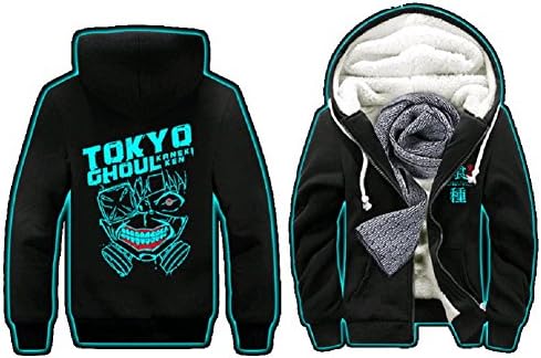 Tokyo Ghoul Luminous Fleece Jacket (XXL (US XL), Black)